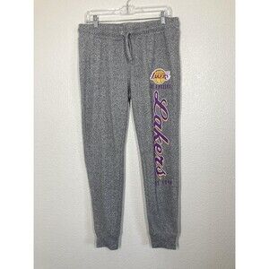 Los Angeles Lakers Pants Womens Large Gray NBA Basketball Sideline Apparel